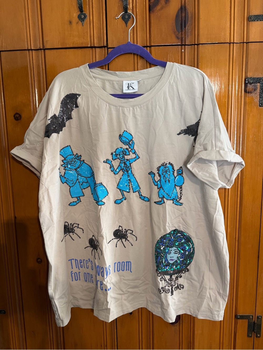 Ellory Kate The Haunted Mansion Disney Sequin Top 3X EUC